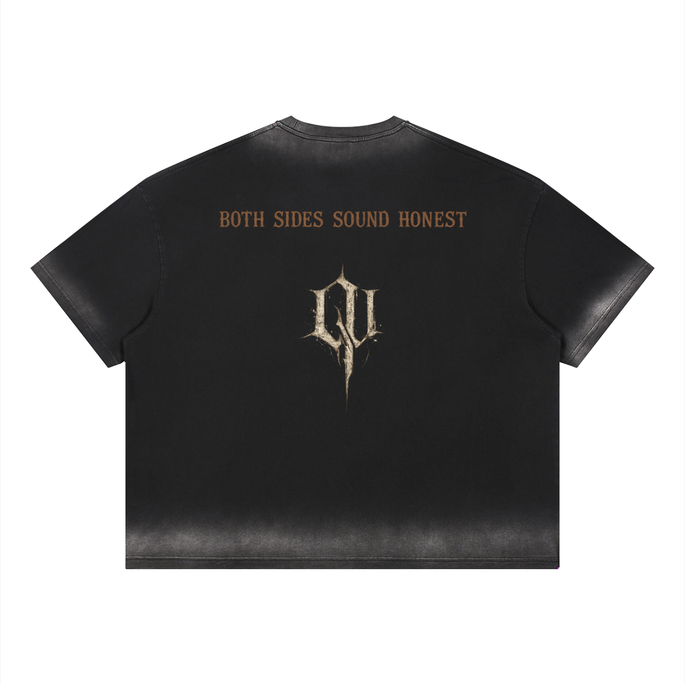 “Both Sides Sound Honest”. Unisex Boxy Sunfade Vintage Wash T-Shirt