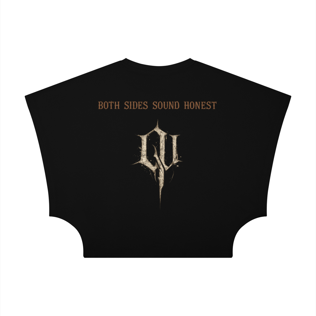 “Both Sides Sound Honest”  Women's Cropped Dolman T-Shirt
